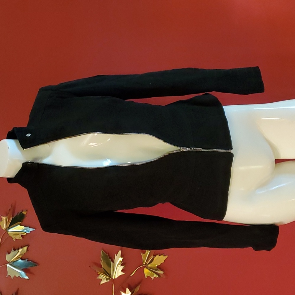 Karen Millen Black Jacket - Stretch Zip Up
